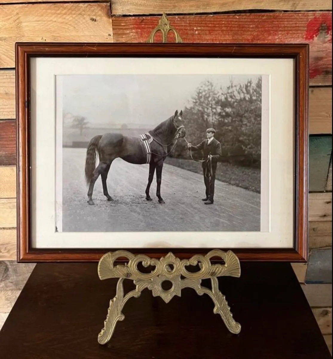 Vintage framed image - racehorse St. Simon