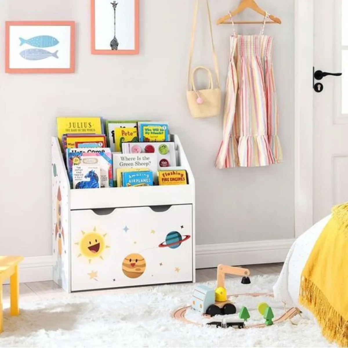 Kids storage Toy Shelf Bookcase Shelves - Image 3