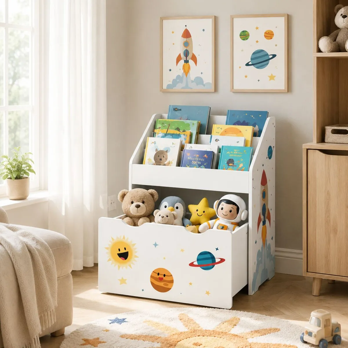 Kids storage Toy Shelf Bookcase Shelves - Image 1