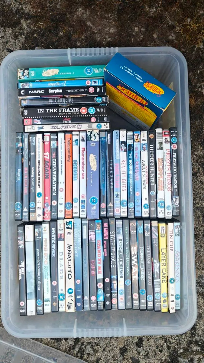 Box of DVDs