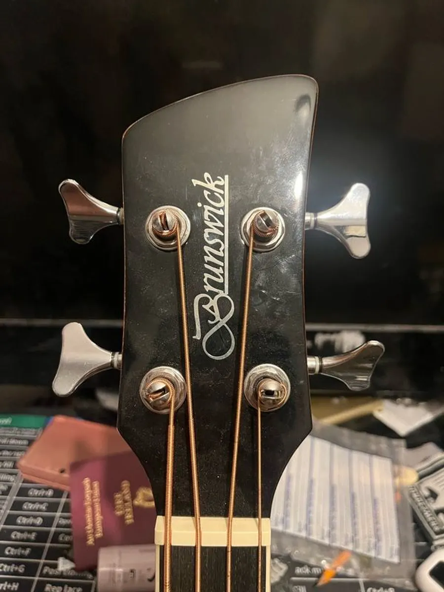Brunswick Acoustic/Electric Bass Guitar - Image 3