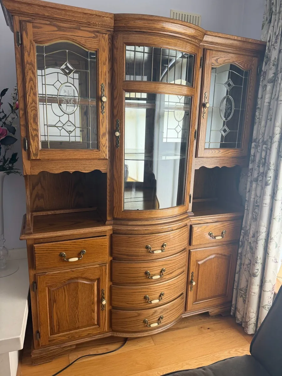 Large Solid Wood Display Cabinet