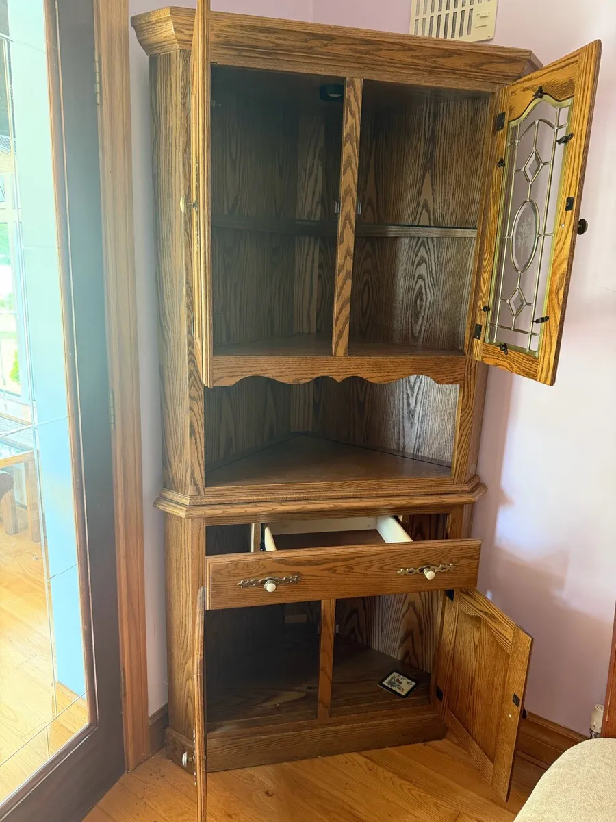 Solid Wood Corner Display Cabinet - Image 2