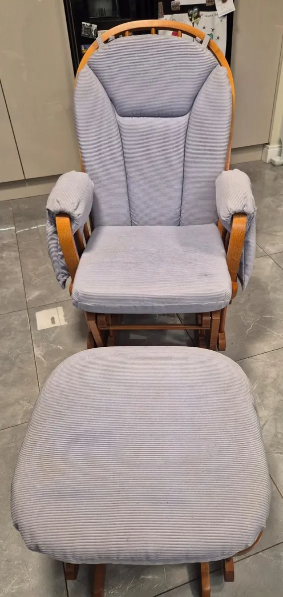 Nursing Rocking Chair with Rocking Foot Stool - Image 1