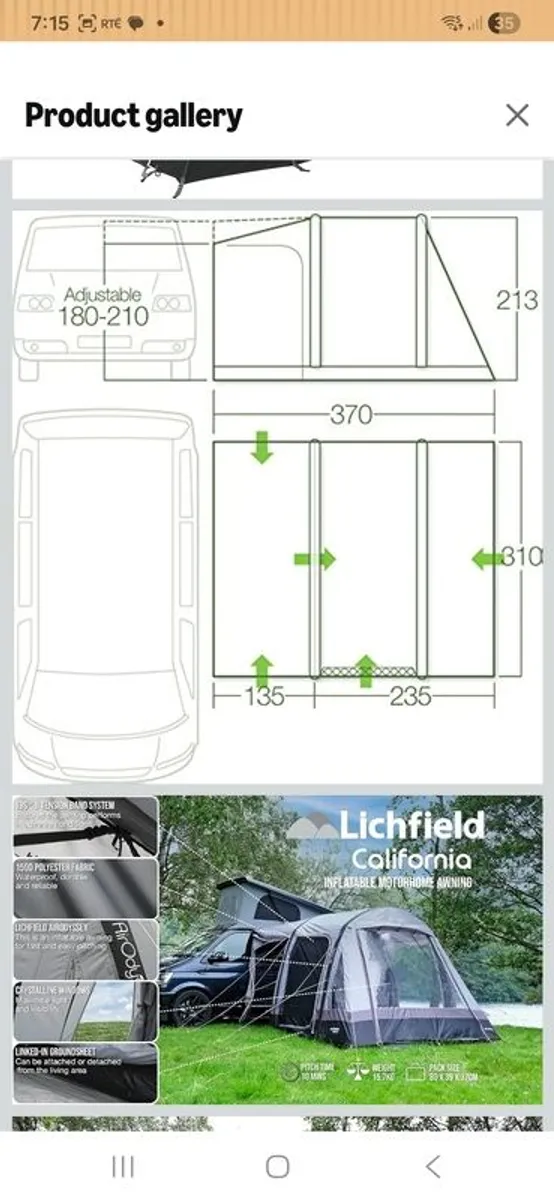 Lichfield Air Odyssey,  driveway awning - Image 3