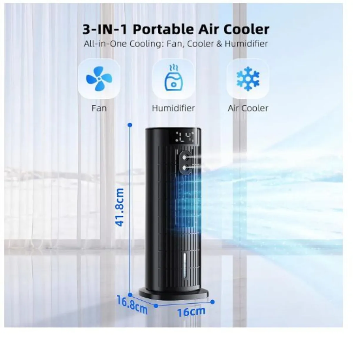 5 in 1 Air Conditioner and Air Cooler with Remote - Image 3