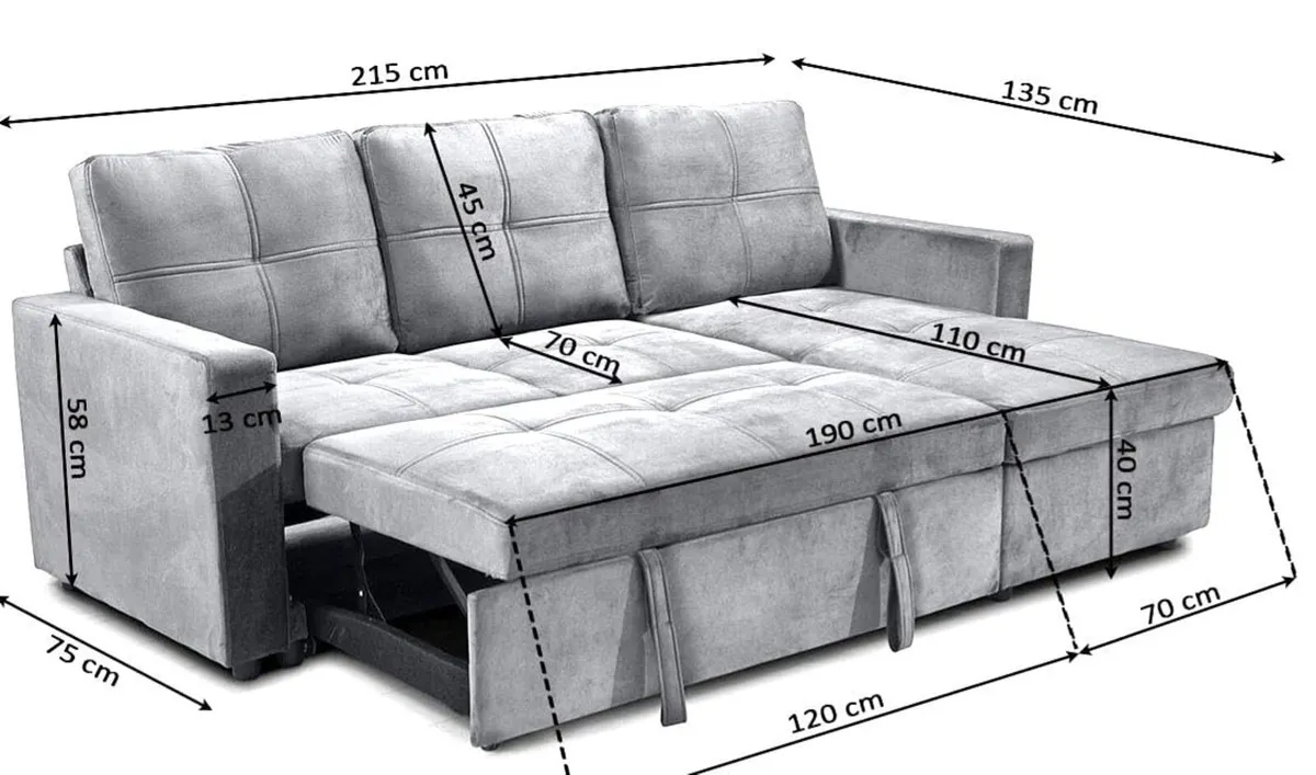 Corner Sofa Bed | Modern Living Room Sofa - Image 4