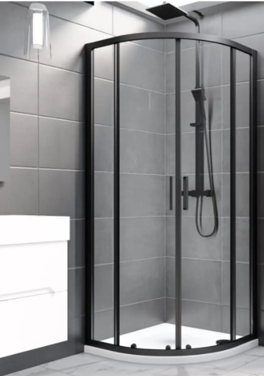 Brand New 800mm Black Quadrant Shower Enclosure x2
