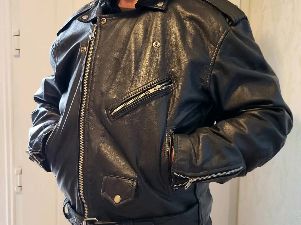 Motorcycle leather jacket - Image 4