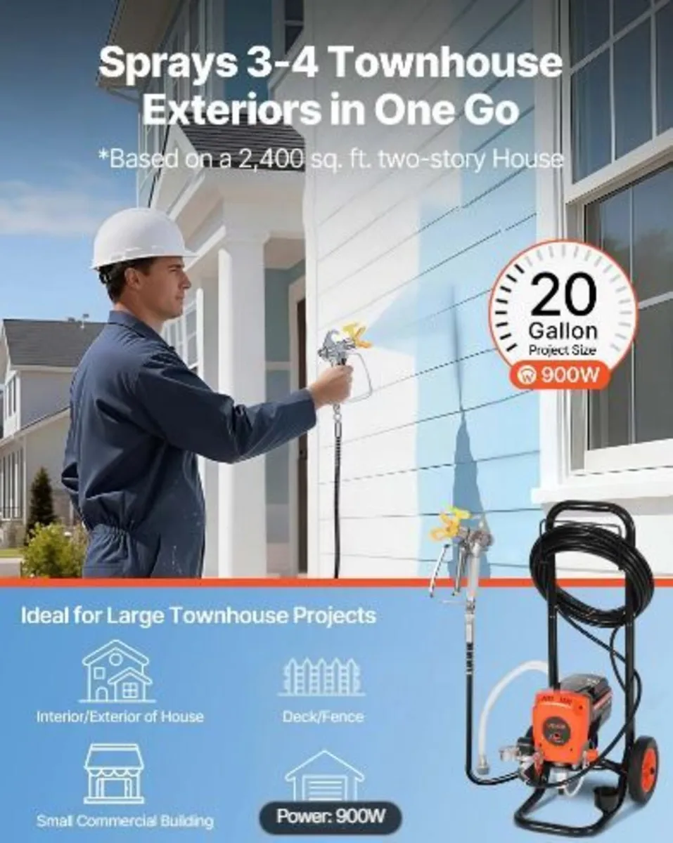 Stand Airless Paint Sprayer, 900W - Image 2