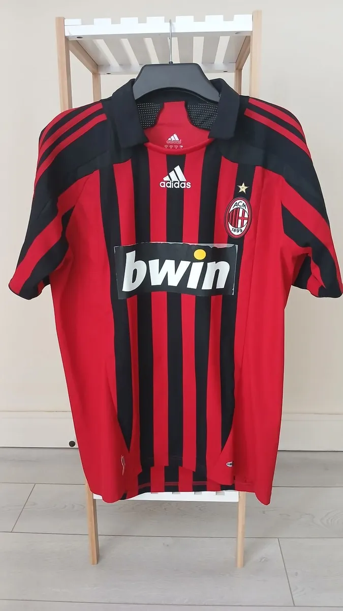 Adidas AC Milan Football Jersey 2007/2008 Bwin - Image 1