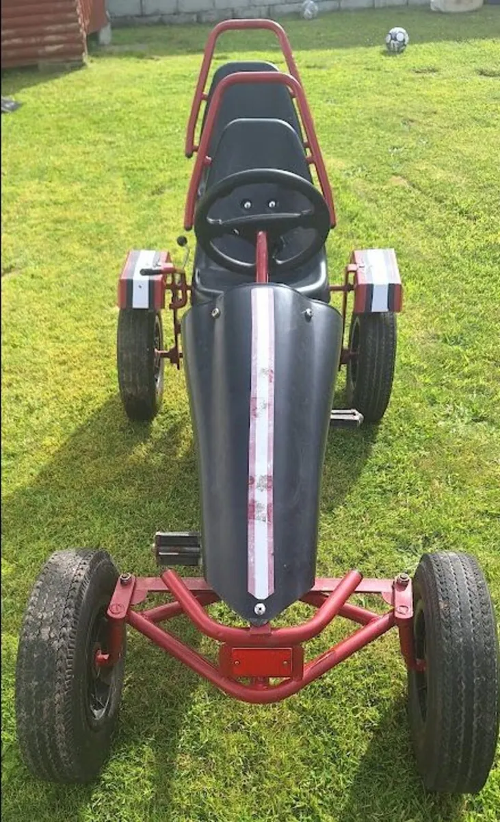 Double Two Seat Pedal Go Kart Black