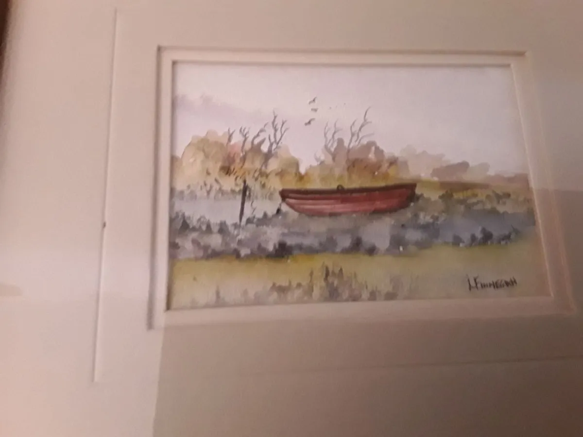 Two   framed water colored by Elizabeth Finnagen - Image 1