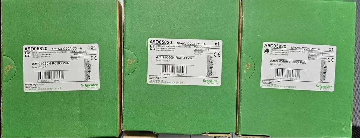 3 x Schneider C20 RCBO's - Image 3