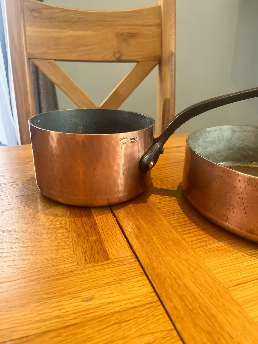 E. Dehillerin Paris Heavy Gauge Copper Saucepans - Image 3