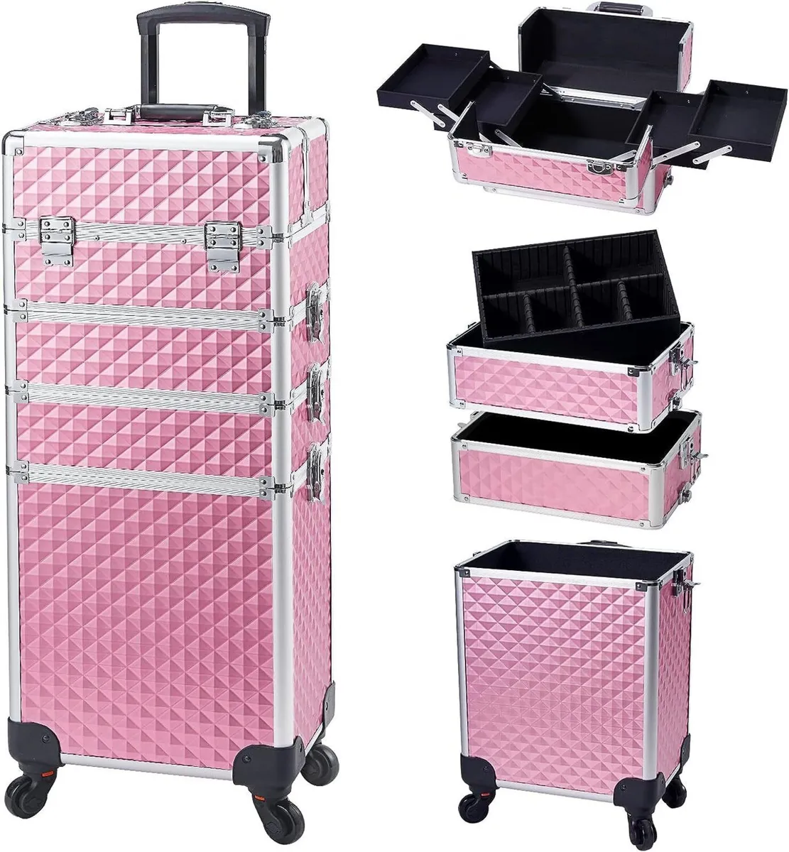 Aluminium Makeup Trolley Cosmetic Case - Image 1