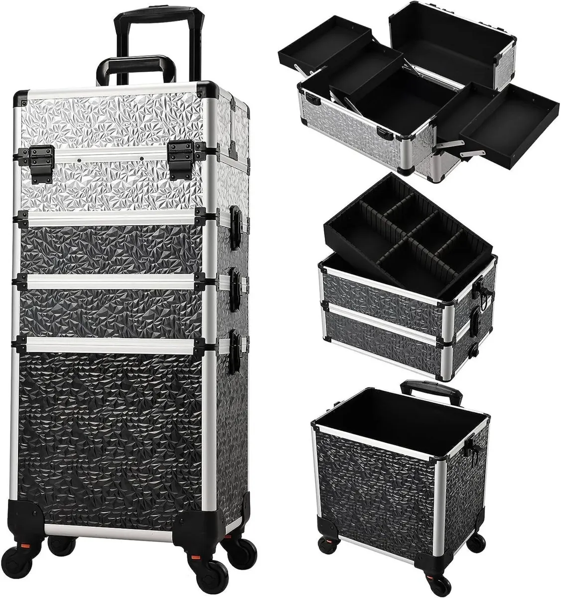 Aluminium Makeup Trolley Cosmetic Case - Image 2