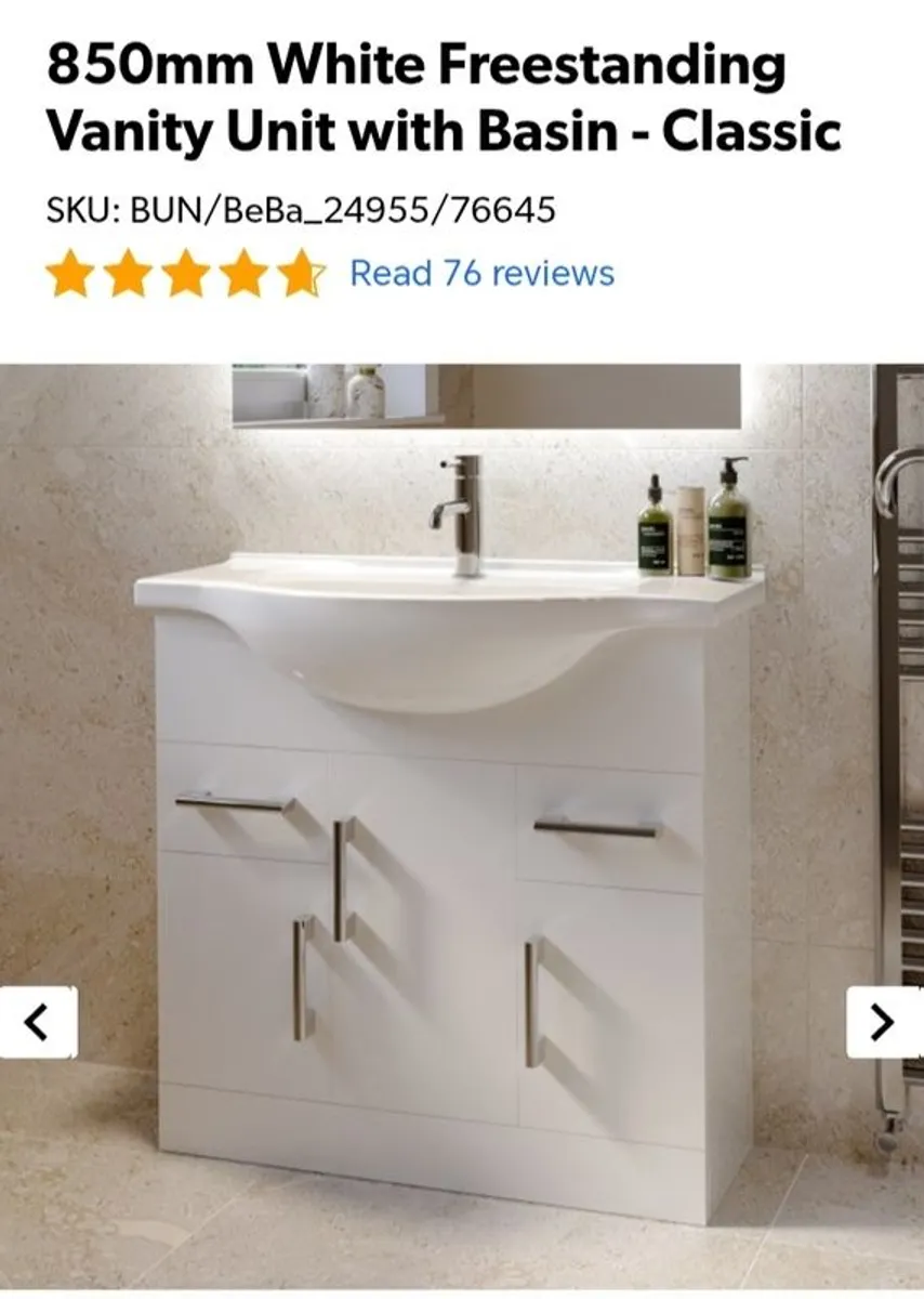 Bathroom vanity and toilet - Image 1
