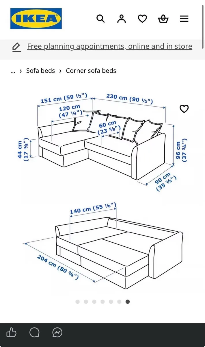 IKEA sofa bed excellent condition - Image 4