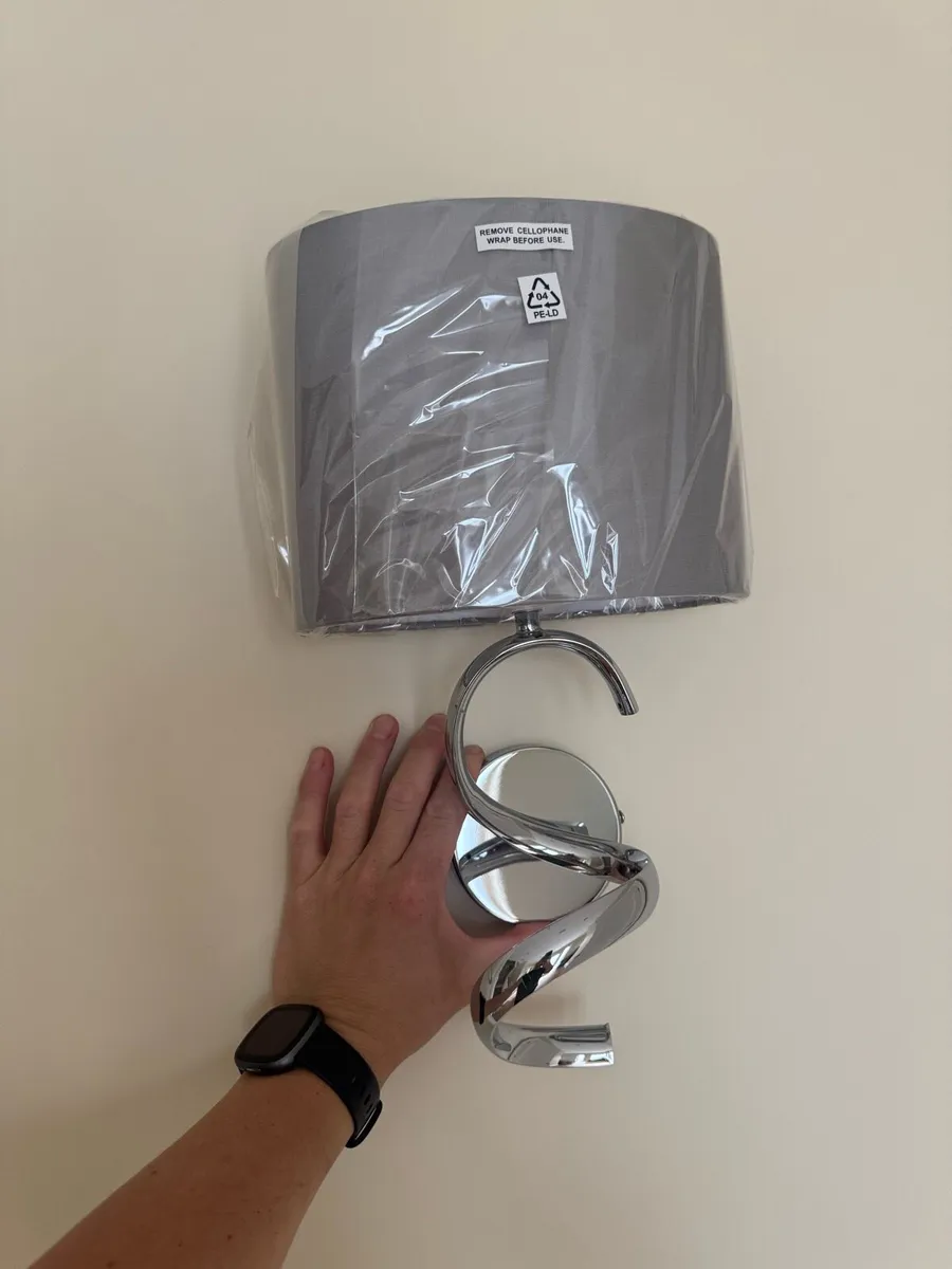 New Spiral Chrome Wall Lights For Sale x 2 - Image 3