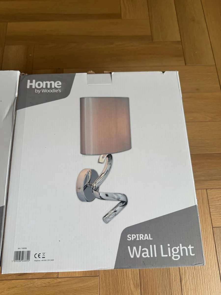 New Spiral Chrome Wall Lights For Sale x 2 - Image 2