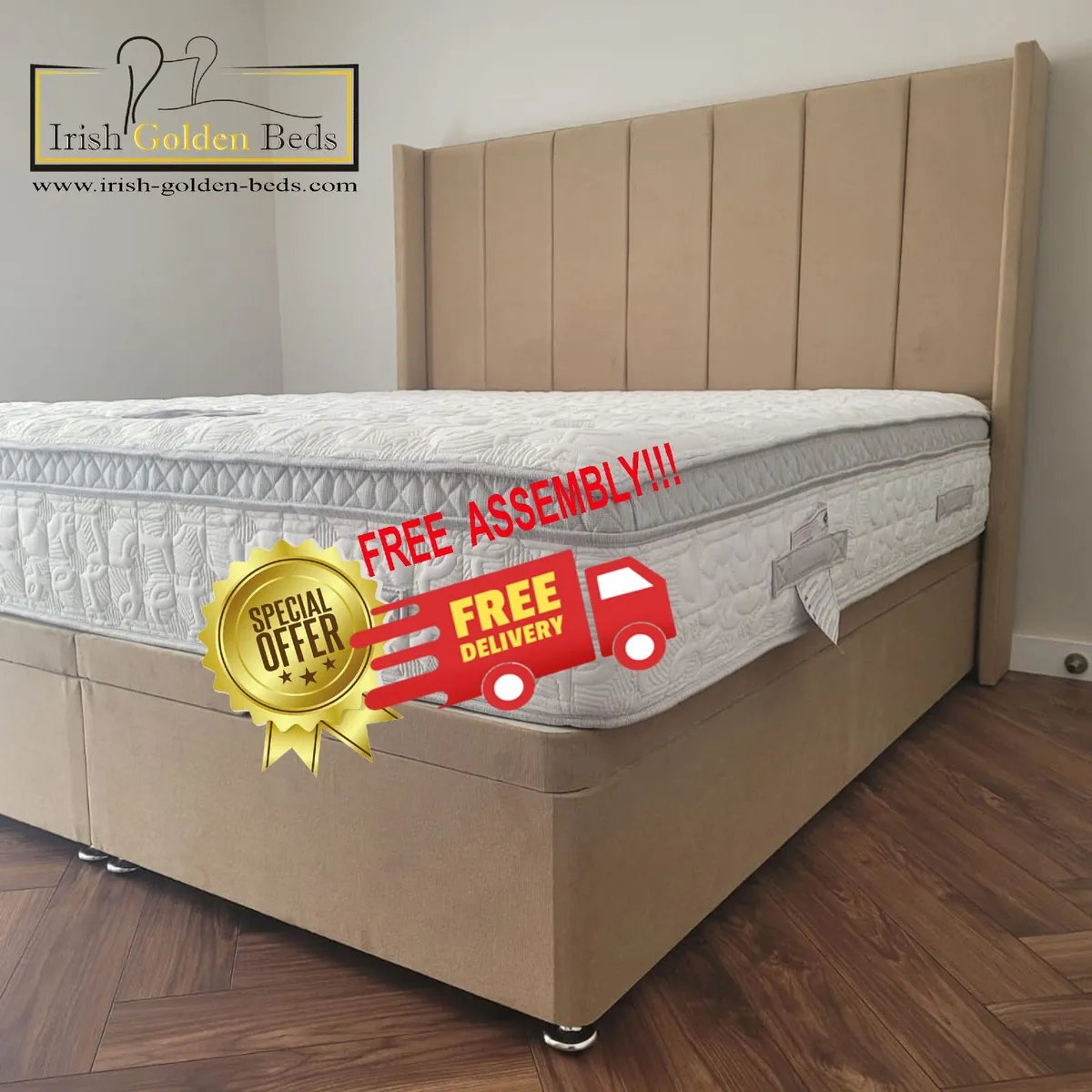 bed frame and headboard, free delivery - Image 1