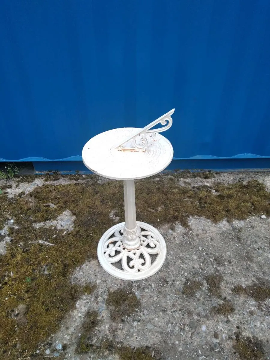 For Sale White Cast Iron Sundial Price €150 - Image 2