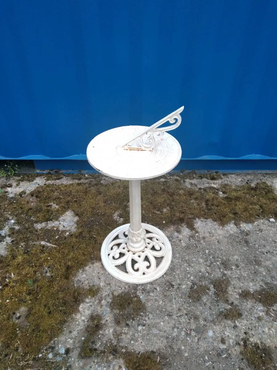 For Sale White Cast Iron Sundial Price €150 - Image 3