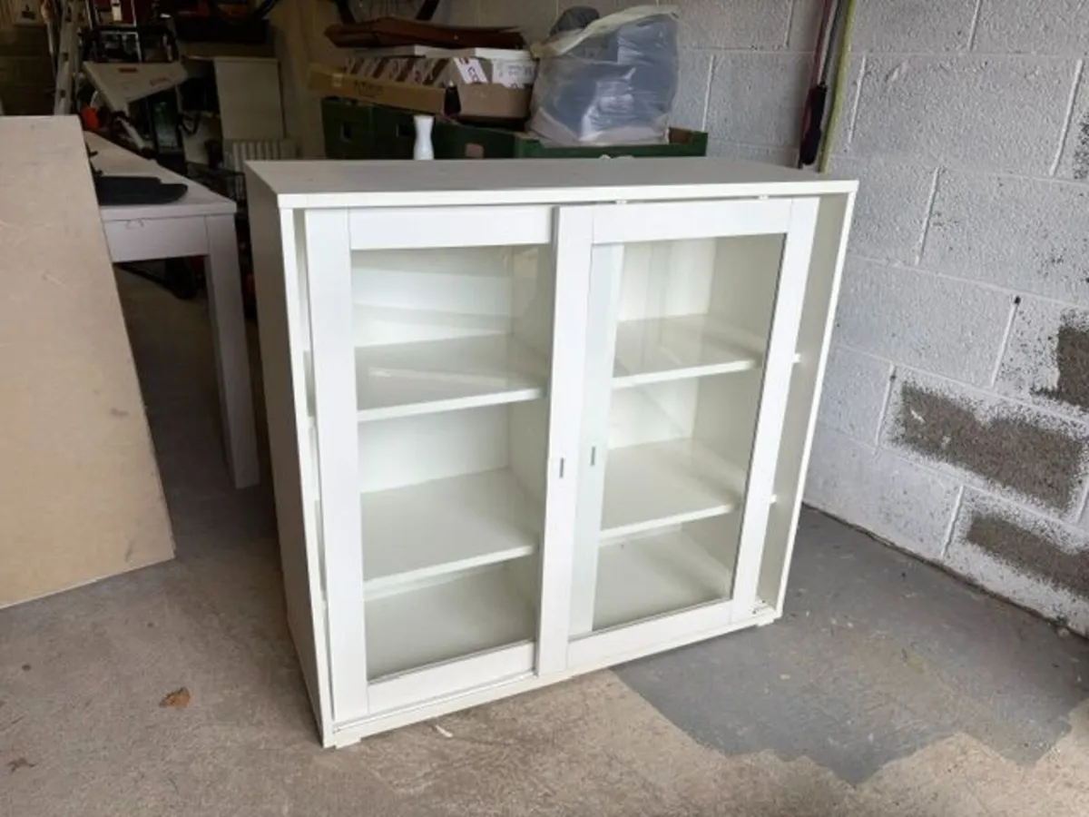 Nearly new Ikea glass-fronted cabinet