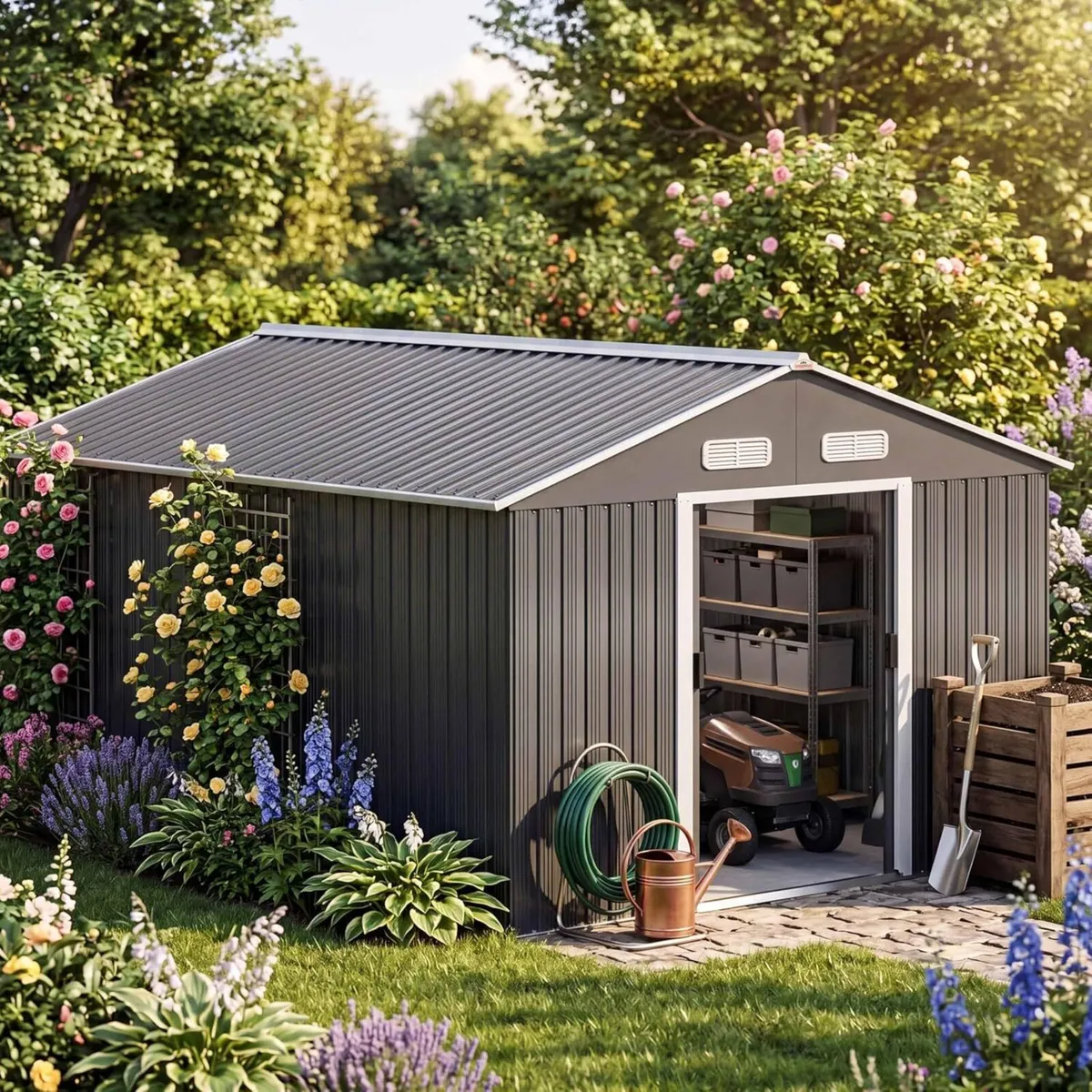Metal Garden Shed 10ft x 8ft - Image 4