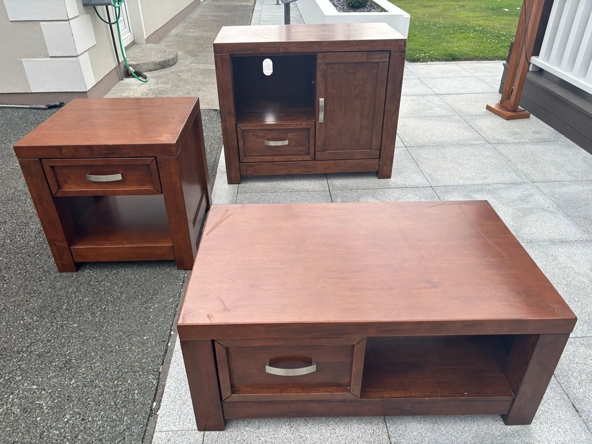3 piece cherrywood living room furniture - Image 1