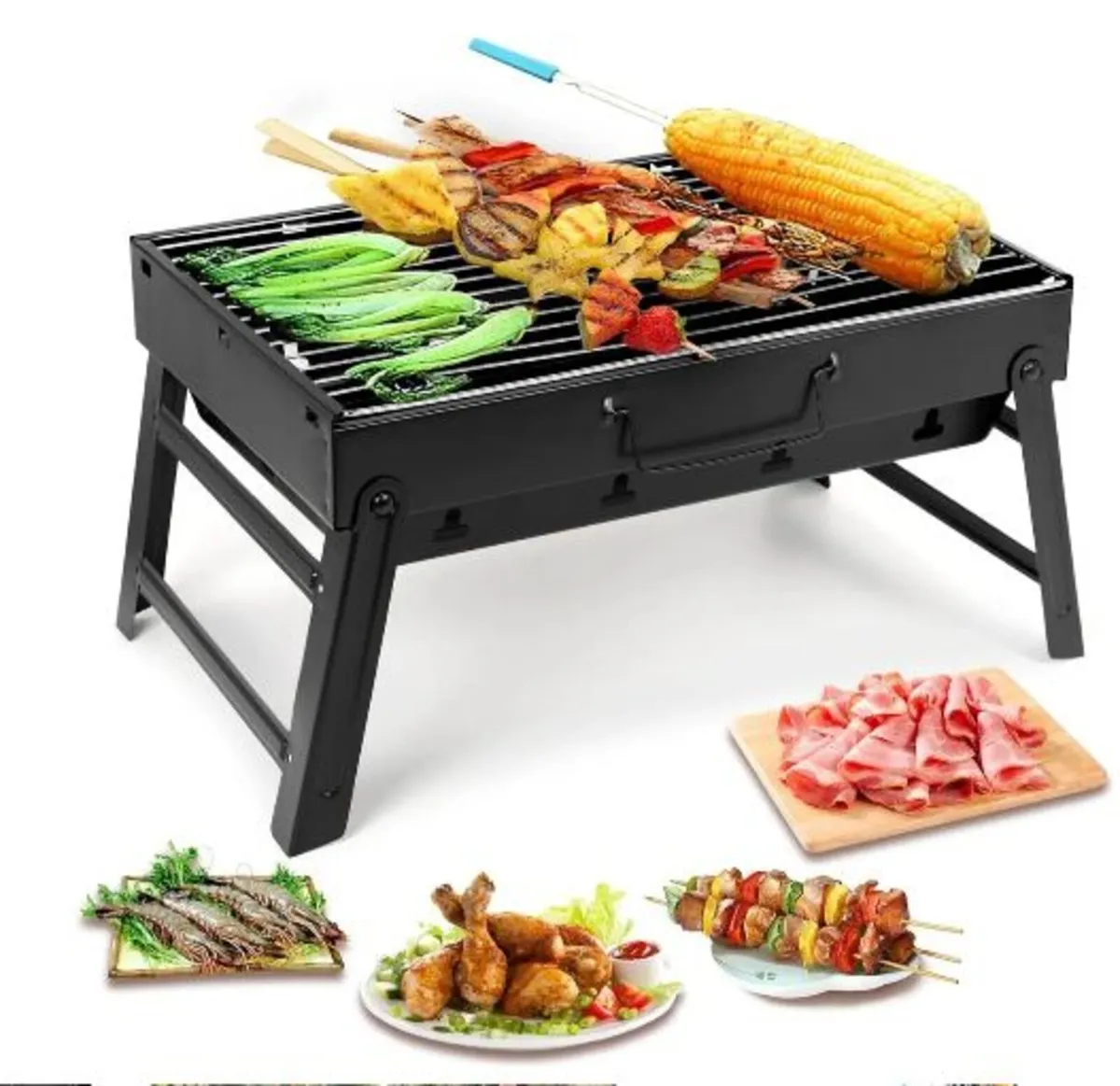BBQ Charcoal Grill Portable BBQ 20.47x11.61x8.74 - Image 2