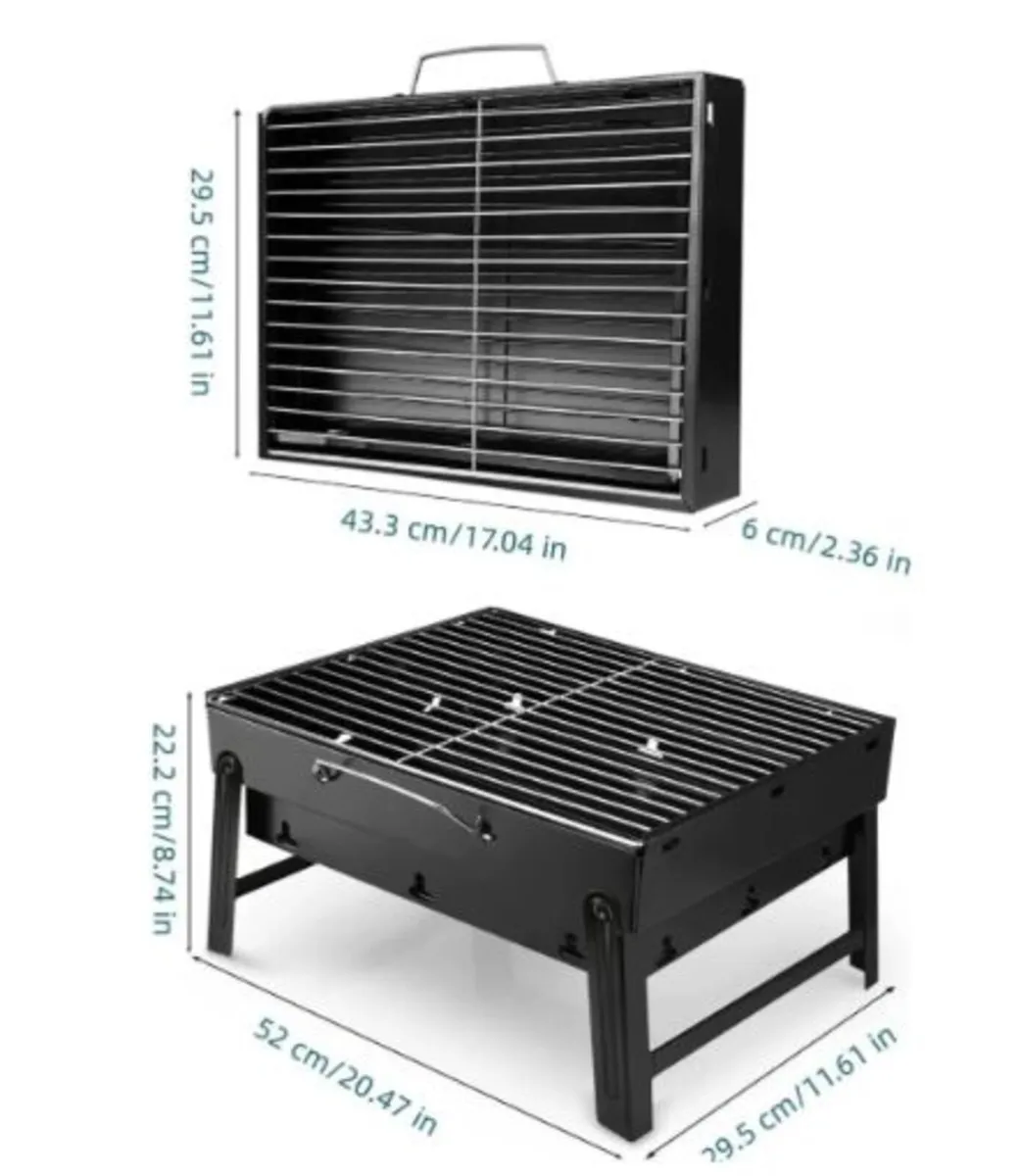 BBQ Charcoal Grill Portable BBQ 20.47x11.61x8.74 - Image 3