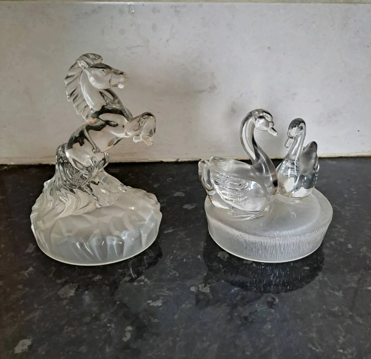Two lovely glass ornaments