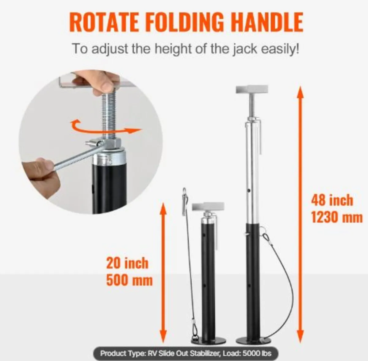 RV Slide Out Support Jacks, 5000 lbs Capacity Each - Image 4