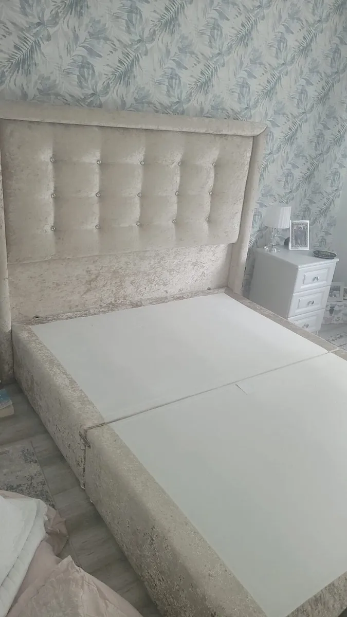 King size bed and headboard - Image 2