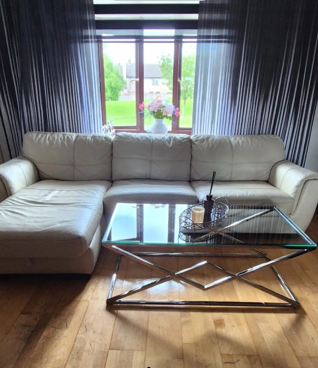 Leather Corner DFS  Sofa Bed - Image 1