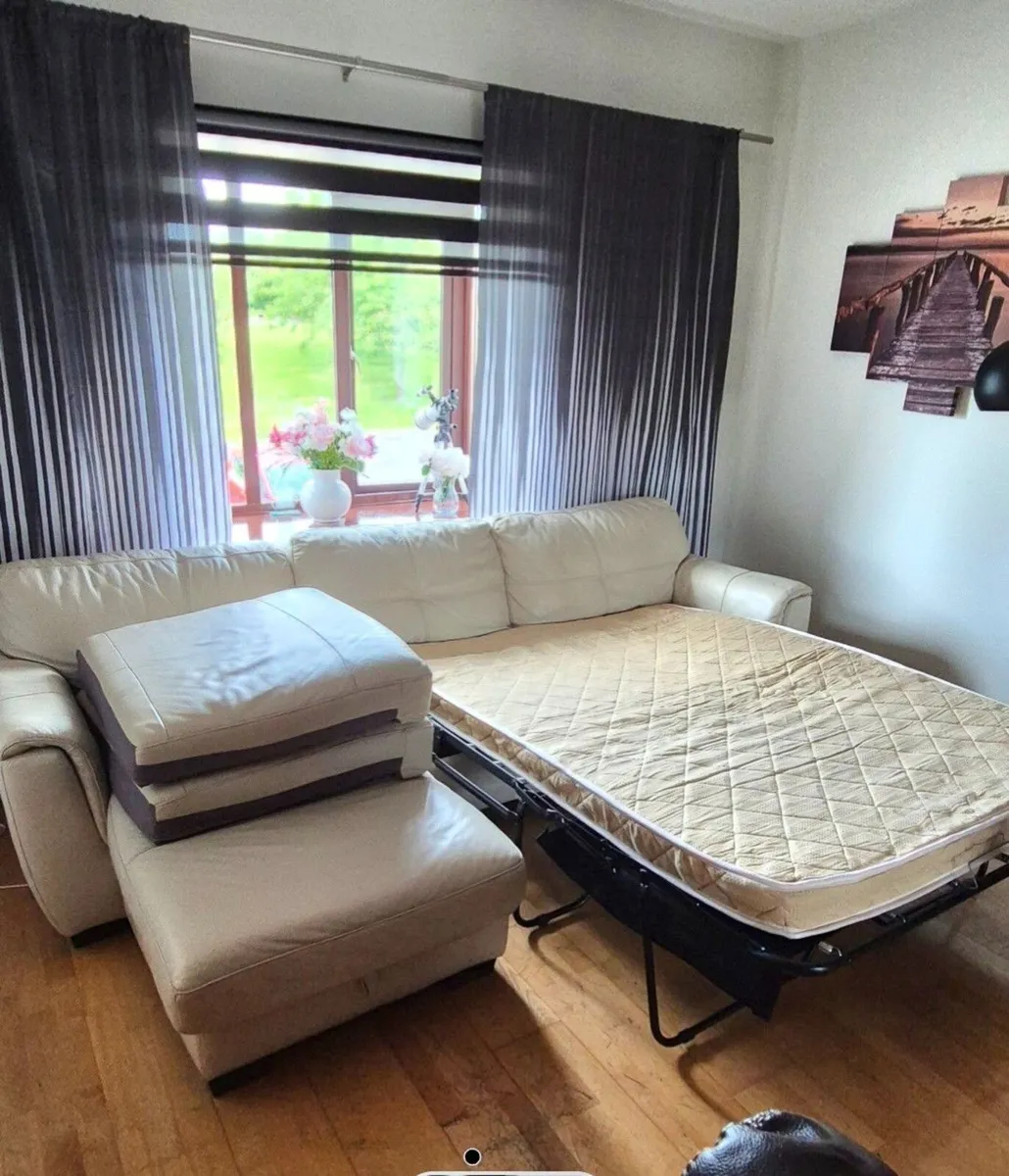 Leather Corner DFS  Sofa Bed - Image 2