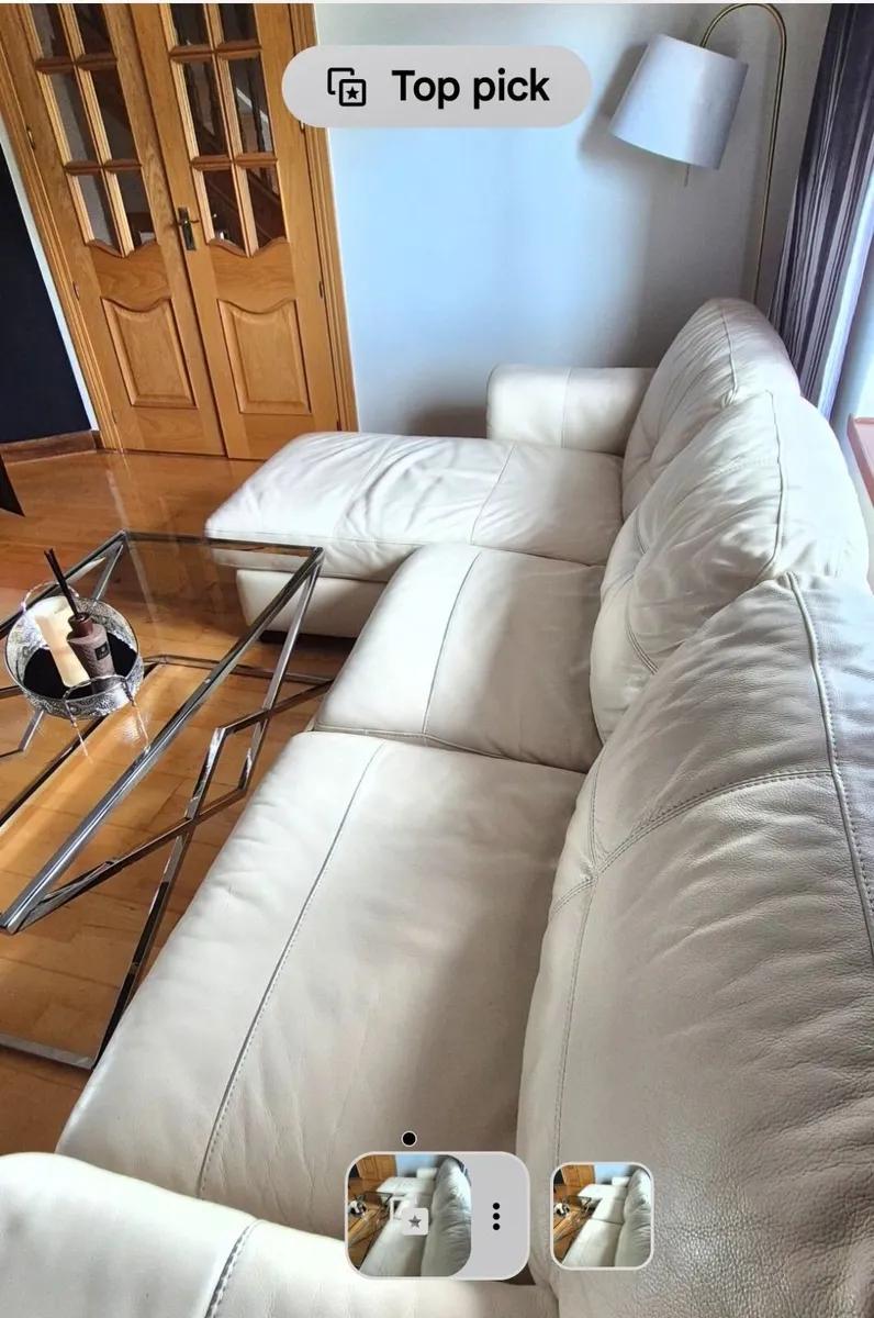 Leather Corner DFS  Sofa Bed - Image 4