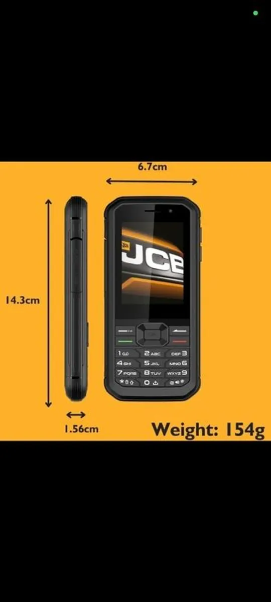 JCB Tradesman 3 Smart Feature Rugged Waterproof 4g Mobile Sim-Free Dual-Sim Phone With Whatsapp - Black - Image 4