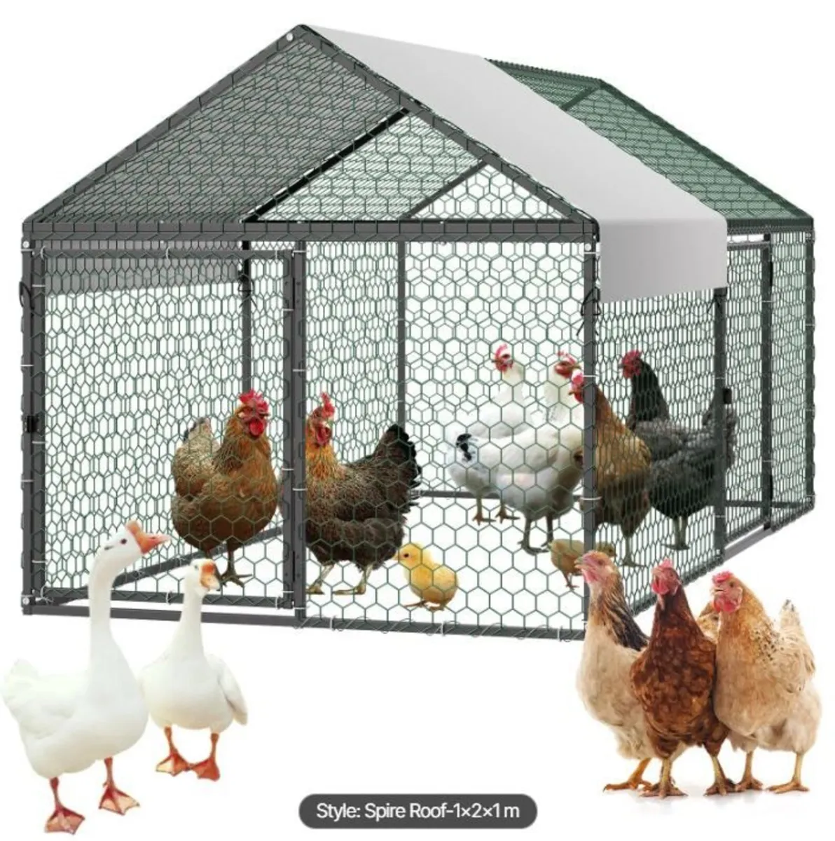 Metal Chicken Coop for 4-6 Chickens - Image 1