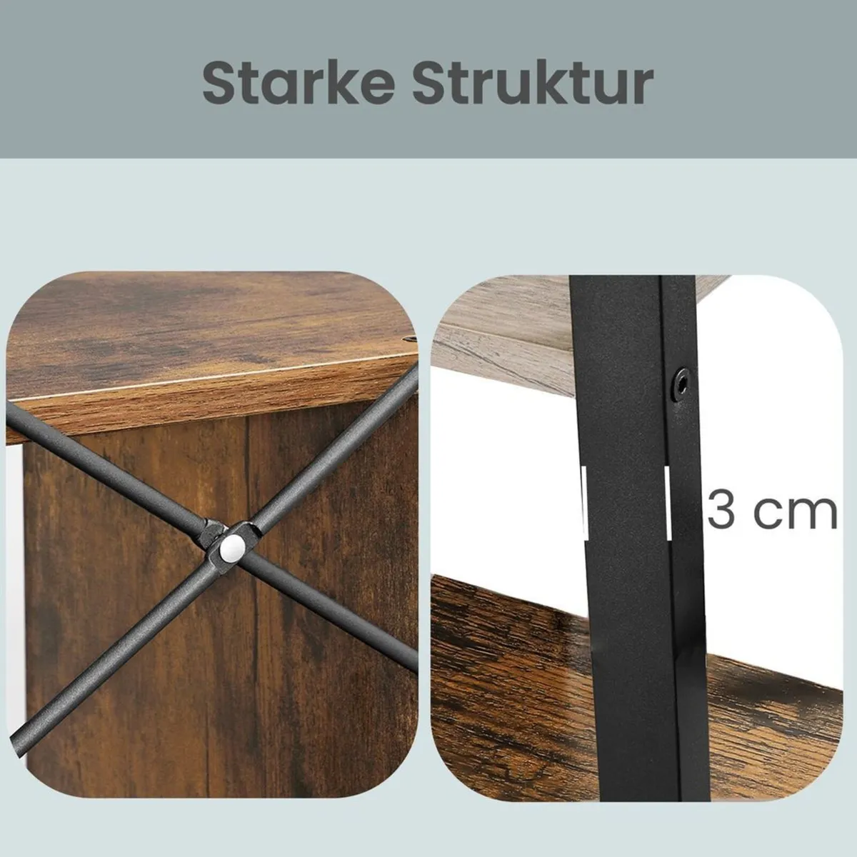 Bookcase Industrial style 5 tier storage shelves r - Image 3