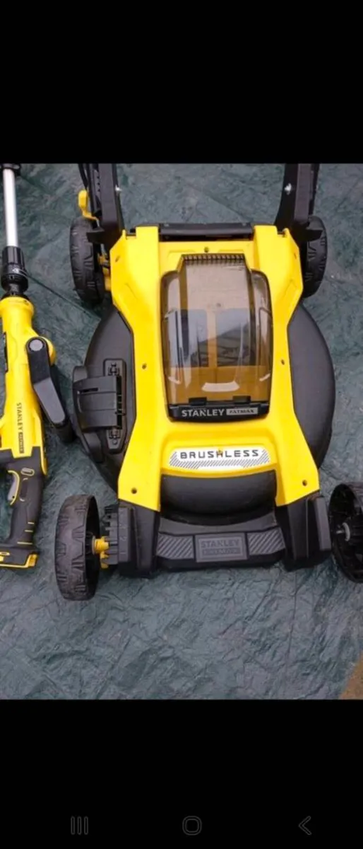 Stanley Lawnmower, weedeacker and drill - Image 1