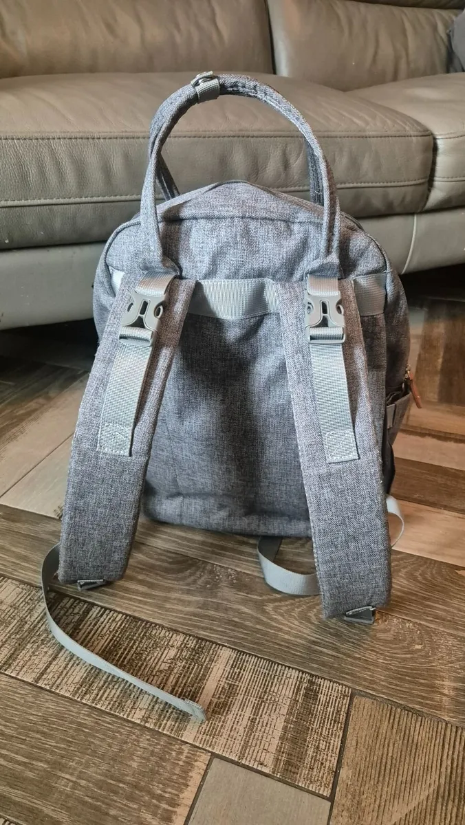 Stylish Grey Baby Changing / Nursing Backpack Bag - Image 4
