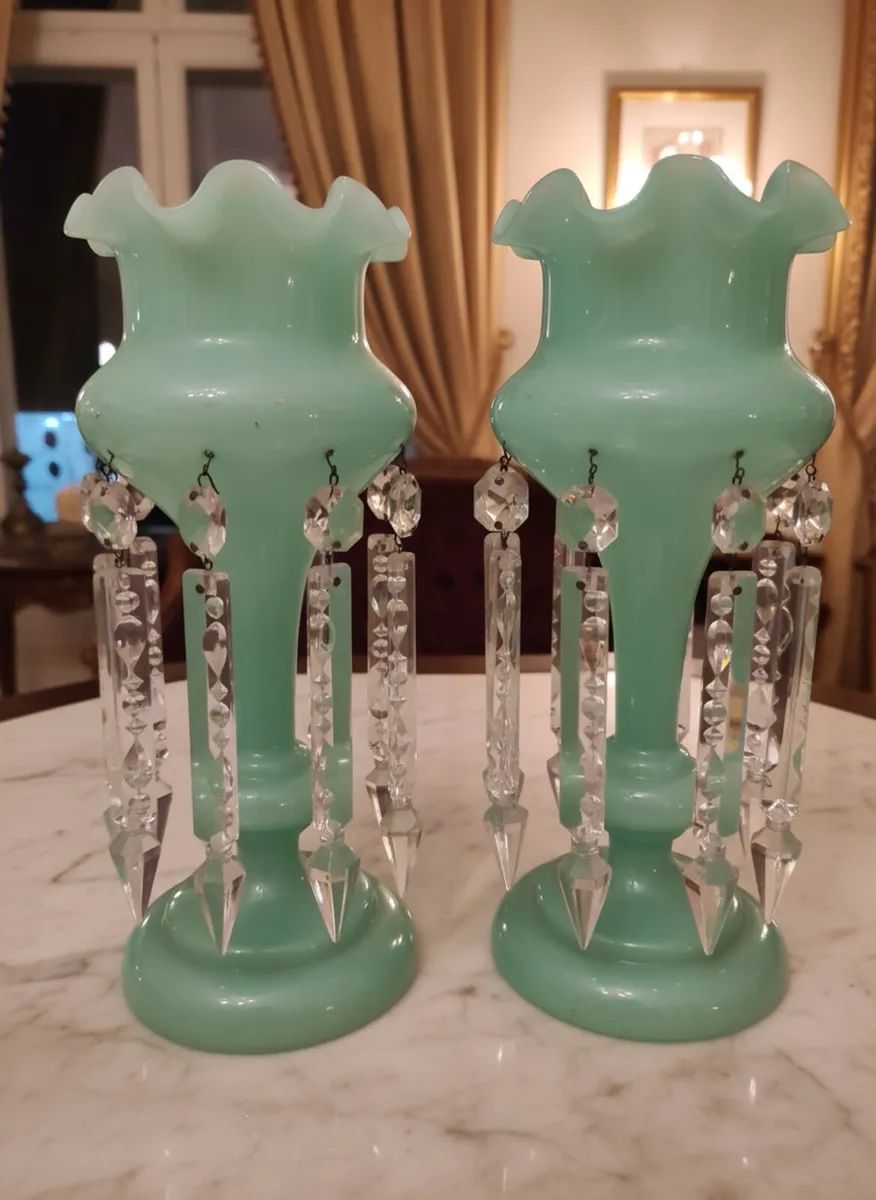 A selection of antique and vintage vases and lustr - Image 3