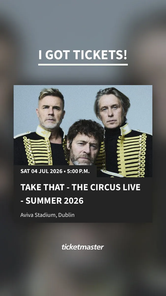 X4 Take that concert tickets (04/07/2026) - Image 1