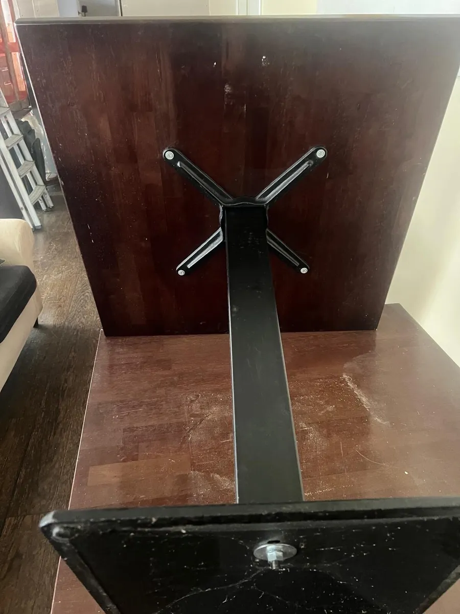 Metal base wooden table 8 Total - Image 2