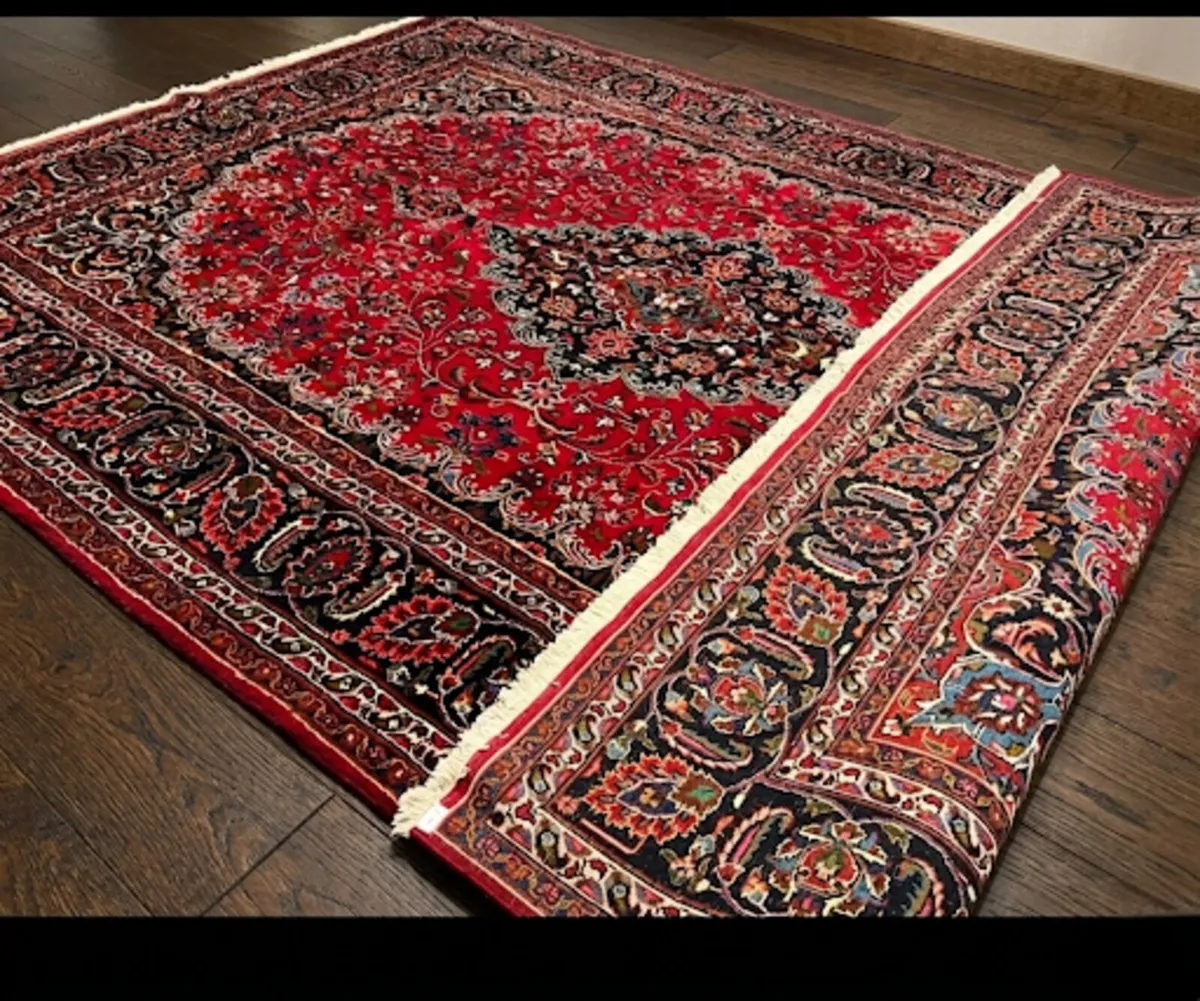Fine XL Perser Mashad 12ft X 8ft Carpet Rug - Image 3