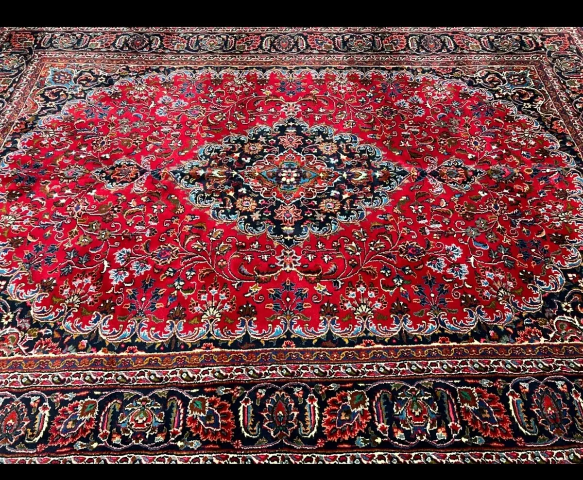 Fine XL Perser Mashad 12ft X 8ft Carpet Rug - Image 4