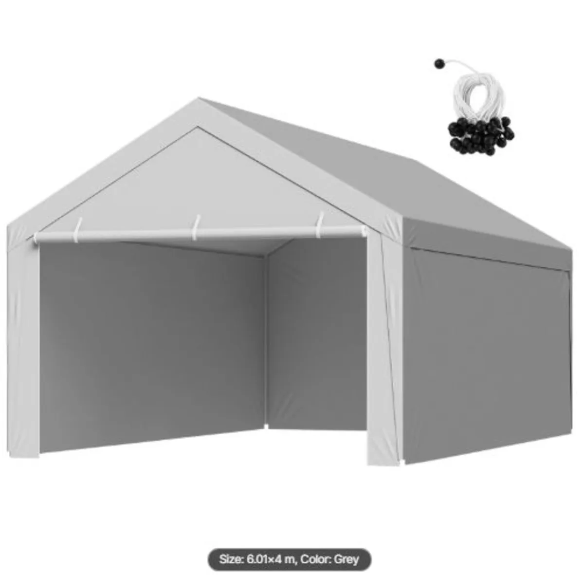 Carport Replacement Canopy,6 x 4 m Potable Garage - Image 1